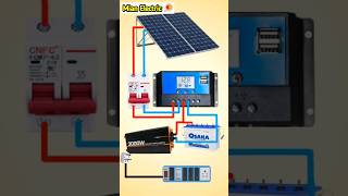 Solar Panels Connection with Solar Charge Controller and Inverter solarsystem ytshorts shorts [upl. by Lainahtan]