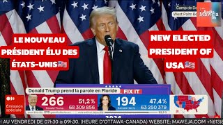 LA VICTOIRE DE DONALD TRUMP EN DIRECT DES ÉTATSUNIS NEW ELECTED PRESIDENT OF USA🇺🇸 [upl. by Apilef541]