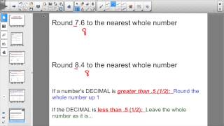 Lesson 104 Rounding Decimals to the Nearest Whole Number [upl. by Tisbe652]