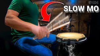 Secret to Moeller Stroke Revealed in Slow Motion Drum Technique [upl. by Ungley]