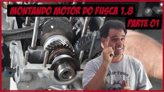 Montando o motor do Fusca Parte 1Tudo que você precisa saberBiela bronzina virabrequim comando [upl. by Matthei]