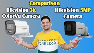 Comparison between Hikvision colorvu 3K cctv Camera with Hikvision 5MP Camera with IDS AcuSense Dvr [upl. by Arem]