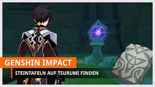 Genshin Impact Alle Steintafeln Schiefertafeln auf Tsurumi finden [upl. by Airres]