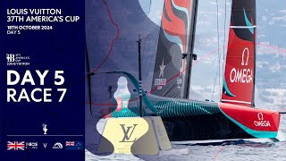 Louis Vuitton 37th Americas Cup Race 7  INEOS Britannia vs Emirates Team New Zealand  Full Replay [upl. by Acirdna233]