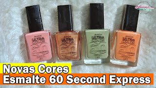 NOVAS CORES ESMALTE 60 SECOND EXPRESS AVON Setembro 2024  LÁIANE LIRA [upl. by Boj986]