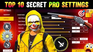 10 Secret Pro Settings 100 Working 😱  Auto Headshot Setting in Free Fire  Best Sensitivity [upl. by Telocin742]