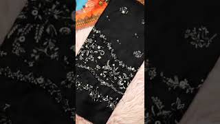 Embroidery winter fabric dress in black colour [upl. by Christalle]