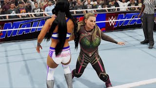 WWE 2K24 MAIN EVENT NATALYA VS INDI HARTWELL [upl. by Enorahs715]