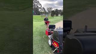 Golf course aerating aeration toro sand [upl. by Yhotmit]