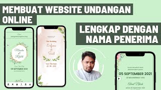 Membuat Website Undangan Online Lengkap dengan Nama Penerima [upl. by Kozloski]