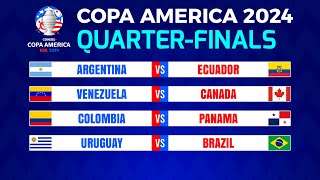 Quarterfinals Match Schedule  Copa America 2024 [upl. by Hansel]