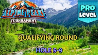 GOLF CLASH  ALPINE PEAKS TOURNAMENT PRO QUALIFYING ROUND HOLES 59⛳️ GURNBERG SLOPES COURSES⛳️ [upl. by Lanrev804]