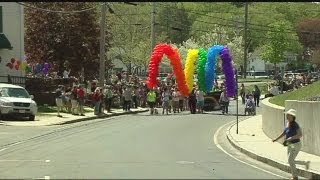 Pride Parade held in Northampton [upl. by Feune]