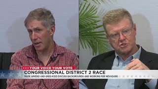 Congressional District 2 Race Amodei v Kidd [upl. by Ydoc]