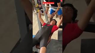 65 kg bench press 🔥 video motivation love powerlifting champion viralvideo [upl. by Eolande]