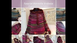 Tutorial MANTELLAPocho uncinetto SINFONIA SECONDA PARTE [upl. by Zeeba]