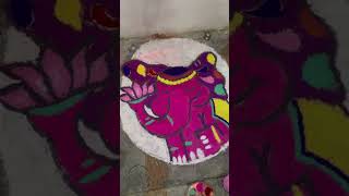 Rangoli Magic Bringing Colors to Diwali rangoli rangolidesigns dipawali lights rangoliart art [upl. by Ical]