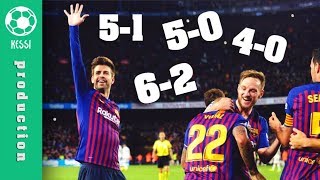 Barcelona DESTROY Real Madrid ● All Goals 50 51 62 40 30  El Clasico [upl. by Novart]