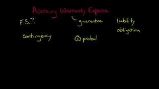 Accounting for Warranty Expense [upl. by Queen]