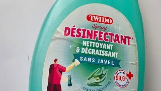 Jai Nettoyé la Maison Les Produits Désinfectant Nettoyant Dégraissant TWIDO je Recommande aldi [upl. by Dahs]