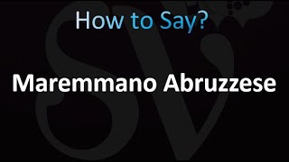 How to Pronounce Maremmano Abruzzese [upl. by Aehtorod]