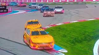 Ross Chastain Spins and John H Nemechek tire down in Bank of America Roval 400 [upl. by Norbie825]