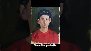 Some live portraits ytshorts art oil oiloncanvas liveportrait viralart drawandpaint artist [upl. by Enelyt236]