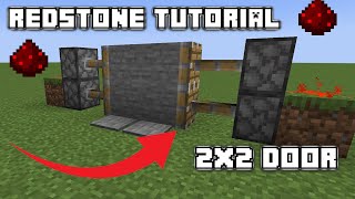 Easy 2x2 Redstone Piston Door JavaBedrock 112118 [upl. by Analrahc]