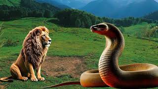 Must See  Giant Anaconda VS Lion In The Hill Jungle [upl. by Ruthanne]