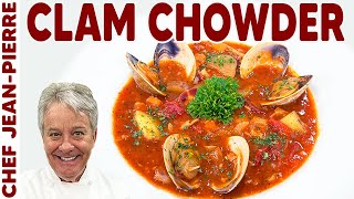 Ultimate Homemade Manhattan Clam Chowder Recipe  Chef JeanPierre [upl. by Lehte]