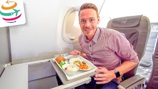 Lufthansa Business Class A319 HAJMUC  YourTravelTV [upl. by Ymmik332]