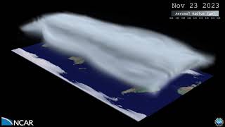 Simulation of Aerosol Distributions Before and During a Geoengineering Application [upl. by Willette]