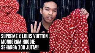 HOODIE SUPREME x LOUIS VUITTON SEHARGA 100 JUTA RUPIAH [upl. by Naujak]