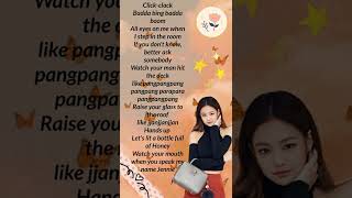 Jennies Boombayah Rap english lyrics 💜 Blackpink [upl. by Blackman515]