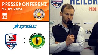 27092024  Pressekonferenz  Heilbronner Falken vs Höchstadter EC [upl. by Fruma]