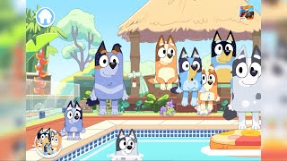 UNCLE STRIPE’S HOUSE BLUEY LETS PLAY NEW GAME blueygame [upl. by Anwahsit]