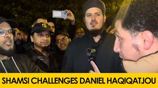 Part 2  Shamsi Challenges Daniel Haqiqatjou  Could He Back Up His Claims  Speakers Corner [upl. by Enoid]