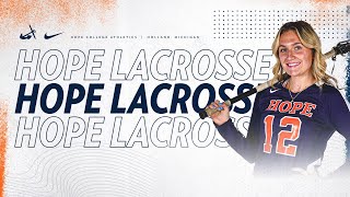 Hope vs Alma  Womens Lacrosse 4324  NCAA D3 Lacrosse  MIAA Lacrosse [upl. by Ledarf]