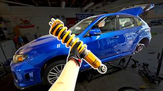 Coilovers Control Arms and More Subaru WRX STi Suspension Upgrades [upl. by Tammi232]