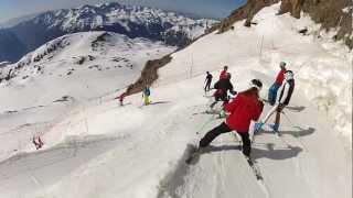 Descente ski alpe dhuez par tunnel 3330m à 1840m [upl. by Seiden]