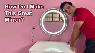 DIY LED MIRROR How to make a led mirror Light Up Beauty Mirror [upl. by Raymund587]