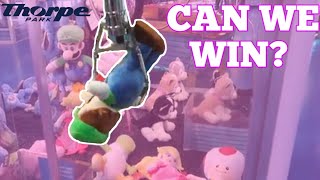 CAN WE WIN FROM UK CLAW MACHINES  THORPE PARK [upl. by Westfahl]