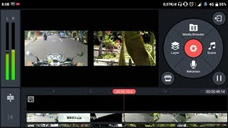 Cara menggabungkan 2 video dalam 1 layar menggunakan android kinemaster [upl. by Louis]