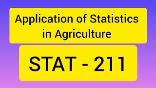 Application of Statistics in Agriculture [upl. by Adehsor]