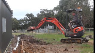 Essential Drainage Solution Redirecting surface water away from our DIY American Barn Style Shed [upl. by Lilith]