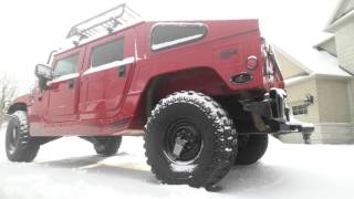 Hummer H1 65L NA diesel cold startup [upl. by Nnylirehs269]