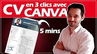 Faire un CV PROFESSIONNEL GRATUIT et RAPIDE avec CANVA 🚀 [upl. by Idnahc]