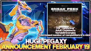 HUGE GAME CHANGES ARE COMING to PEGAXY  FEBRUARY 19 UPDATE [upl. by Annoeik]