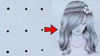 How to draw a girl with cap  Girl drawing easy step by step  Beautiful girl drawing for beginners [upl. by Lomaj402]