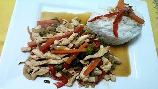 PECHUGAS DE POLLO EN SALSA DE SOJA Y VERDURAS  Recetas de Cocina [upl. by Joelynn]